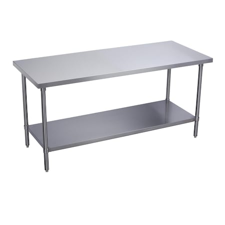 Standard Work Table Stainless Steel Under Shelf No Backsplash 36 L X 30 W X 36 H Over All